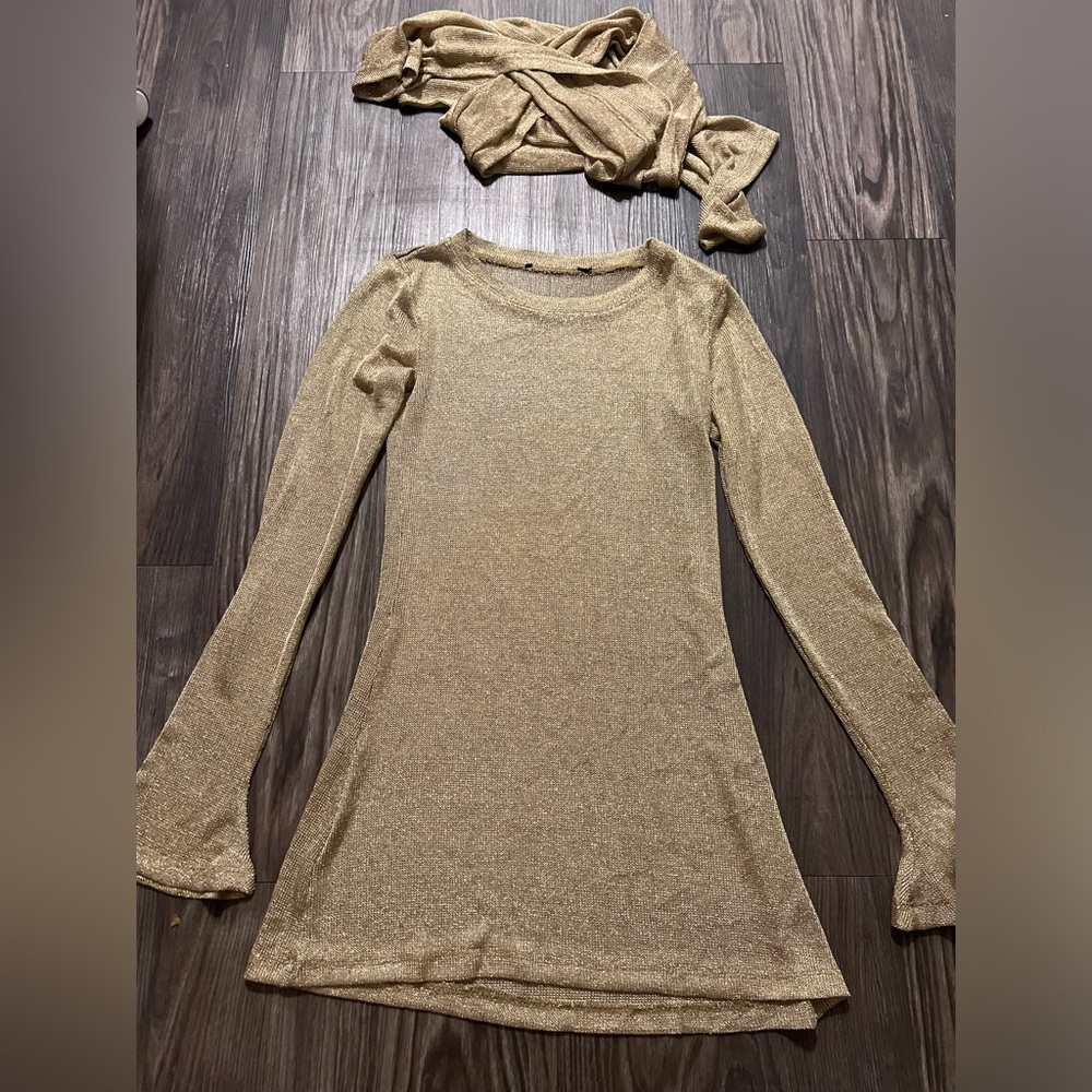 Dolls Kill Chainmail Dress and Scarf Set